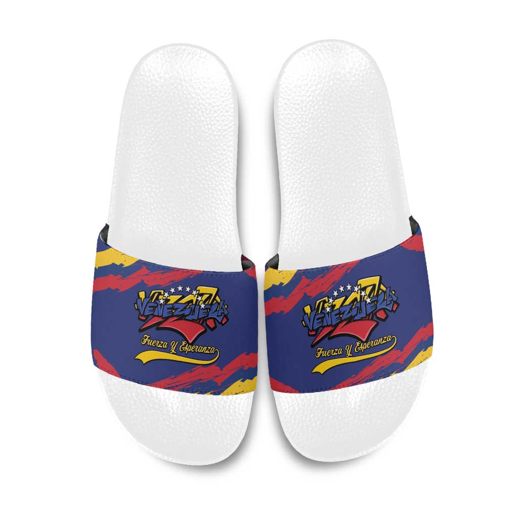 Venezuela Fuerza Y Esperanza Slide Sandals - Wonder Print Shop