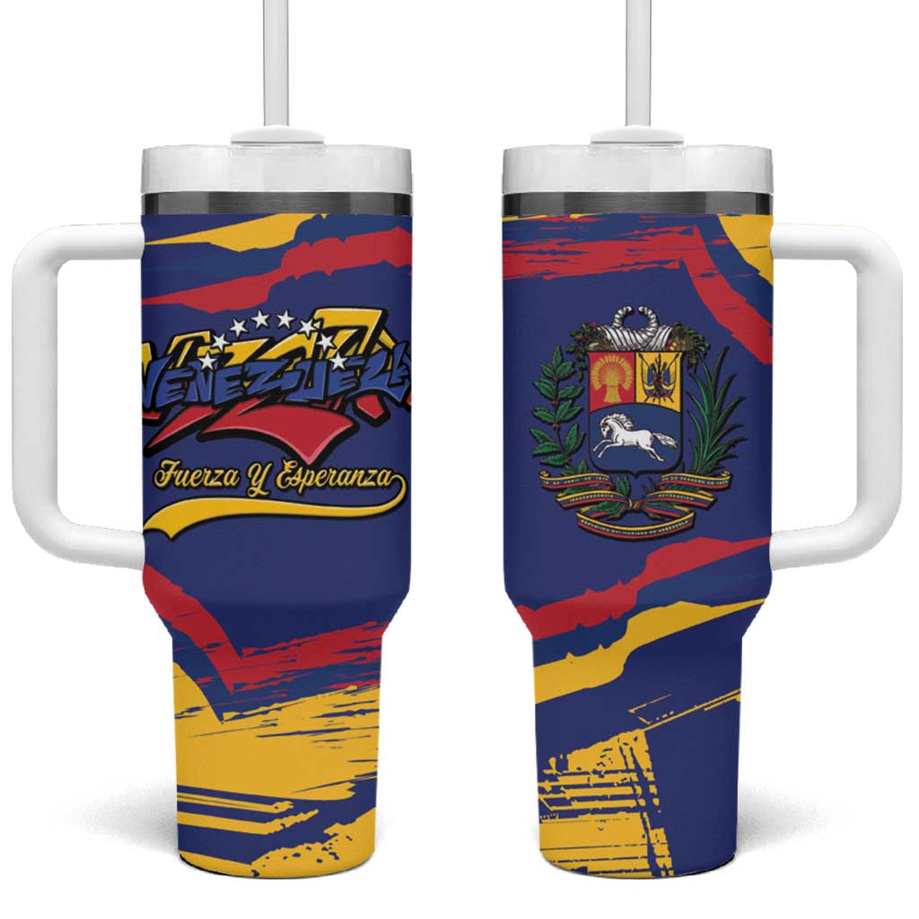 Venezuela Fuerza Y Esperanza Tumbler With Handle - Wonder Print Shop