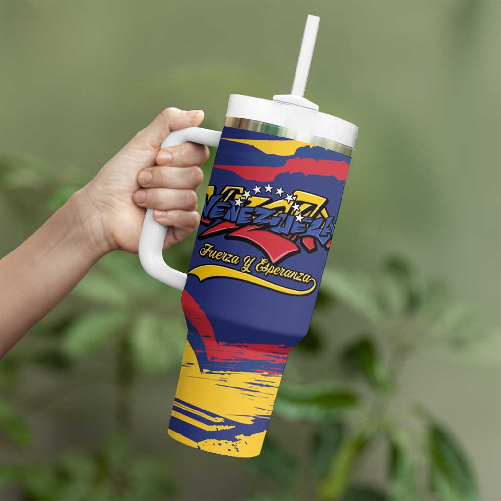 Venezuela Fuerza Y Esperanza Tumbler With Handle - Wonder Print Shop
