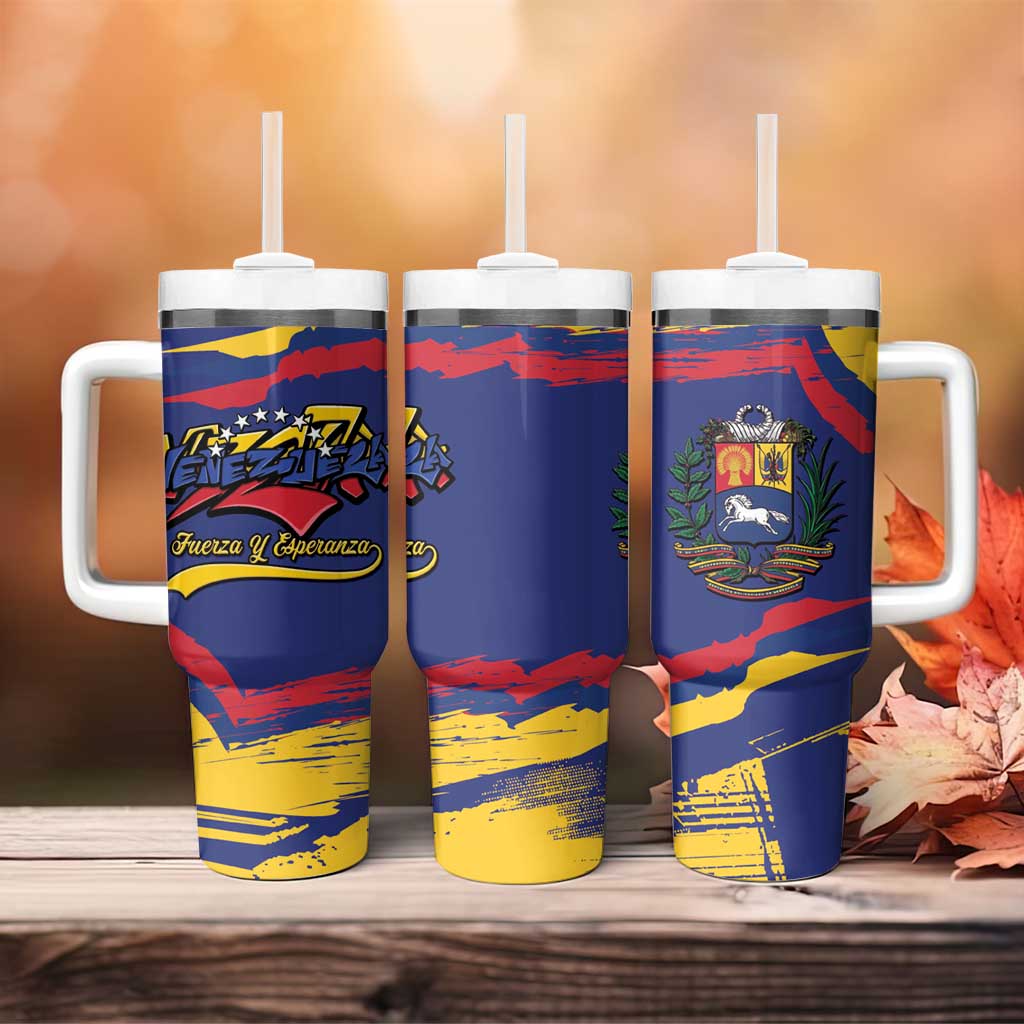 Venezuela Fuerza Y Esperanza Tumbler With Handle - Wonder Print Shop