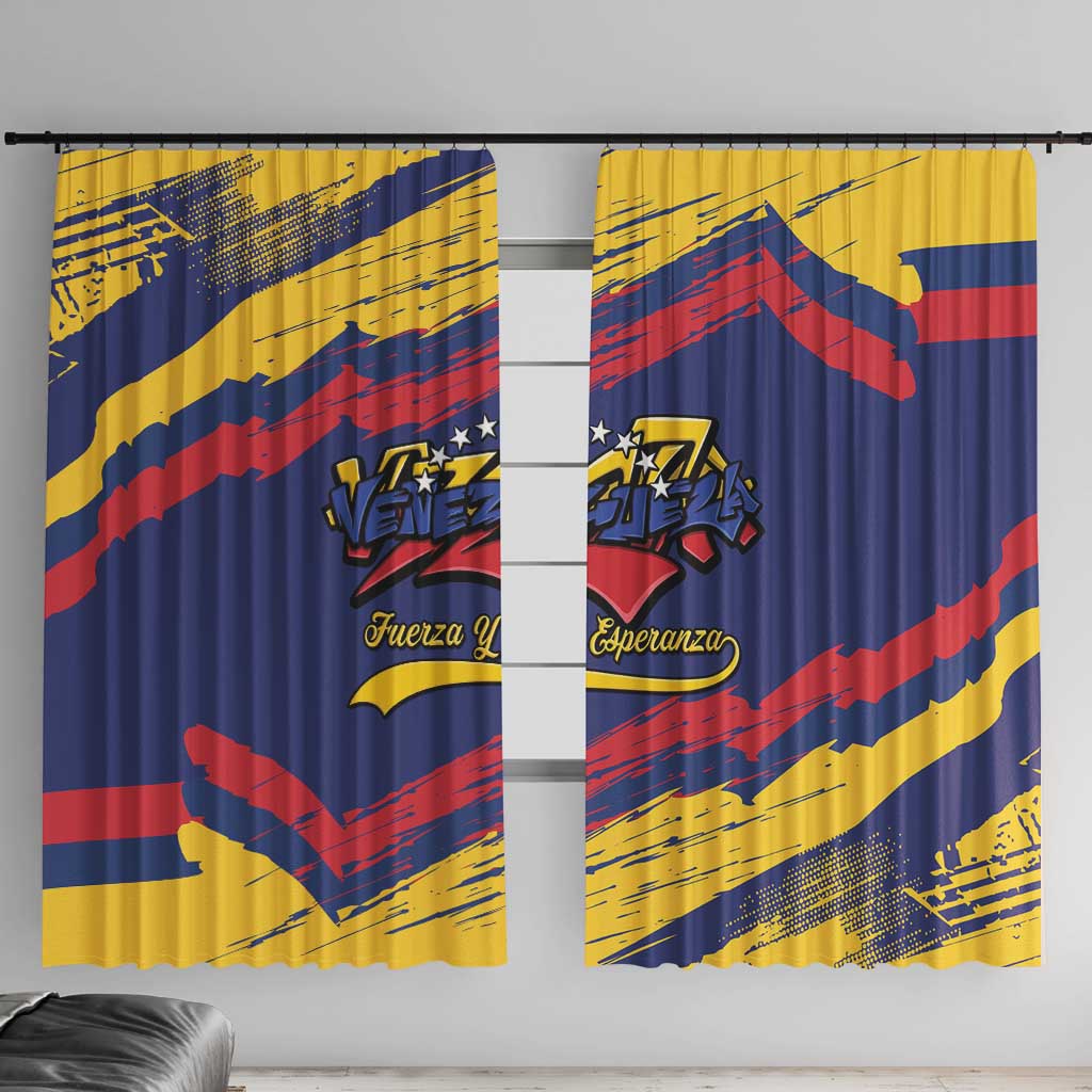 Venezuela Fuerza Y Esperanza Window Curtain - Wonder Print Shop