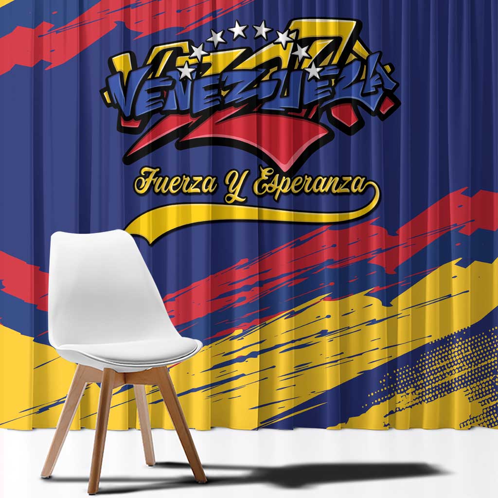 Venezuela Fuerza Y Esperanza Window Curtain - Wonder Print Shop