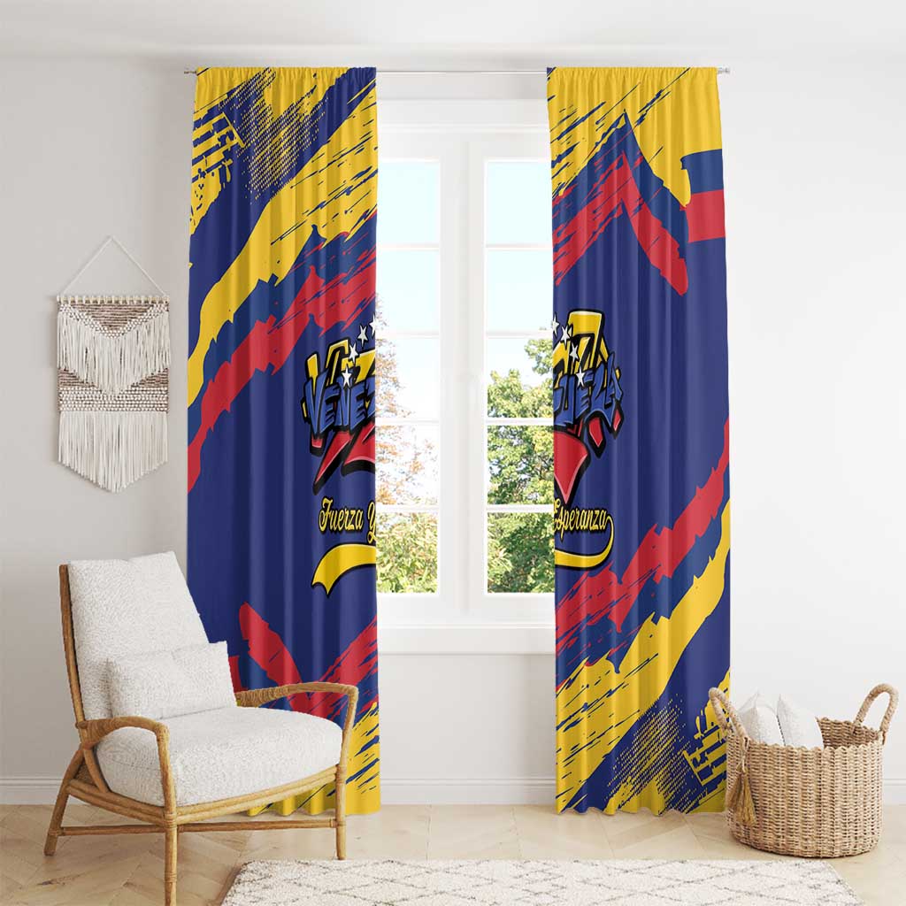 Venezuela Fuerza Y Esperanza Window Curtain - Wonder Print Shop