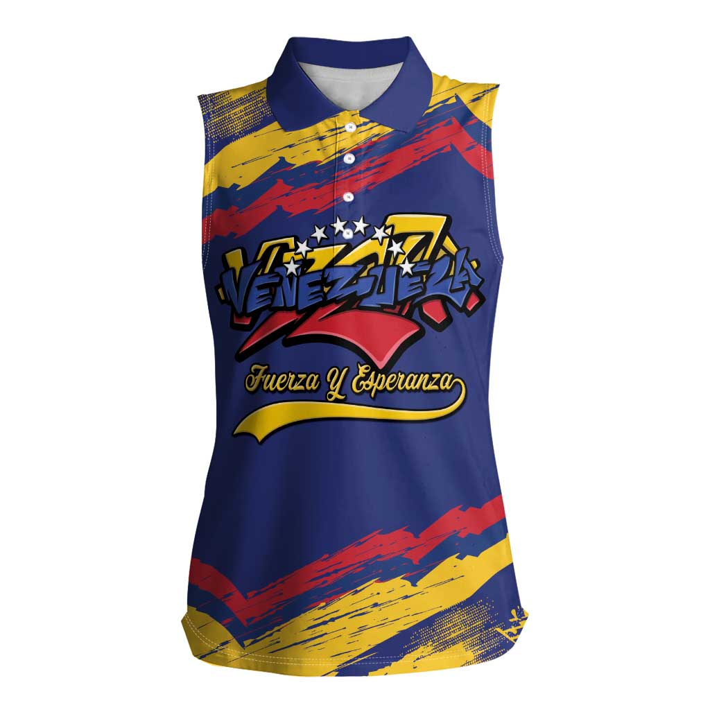 Venezuela Fuerza Y Esperanza Women Sleeveless Polo Shirt - Wonder Print Shop