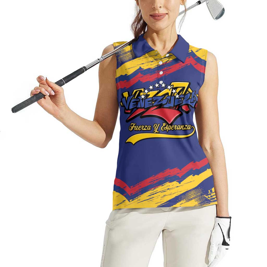 Venezuela Fuerza Y Esperanza Women Sleeveless Polo Shirt - Wonder Print Shop