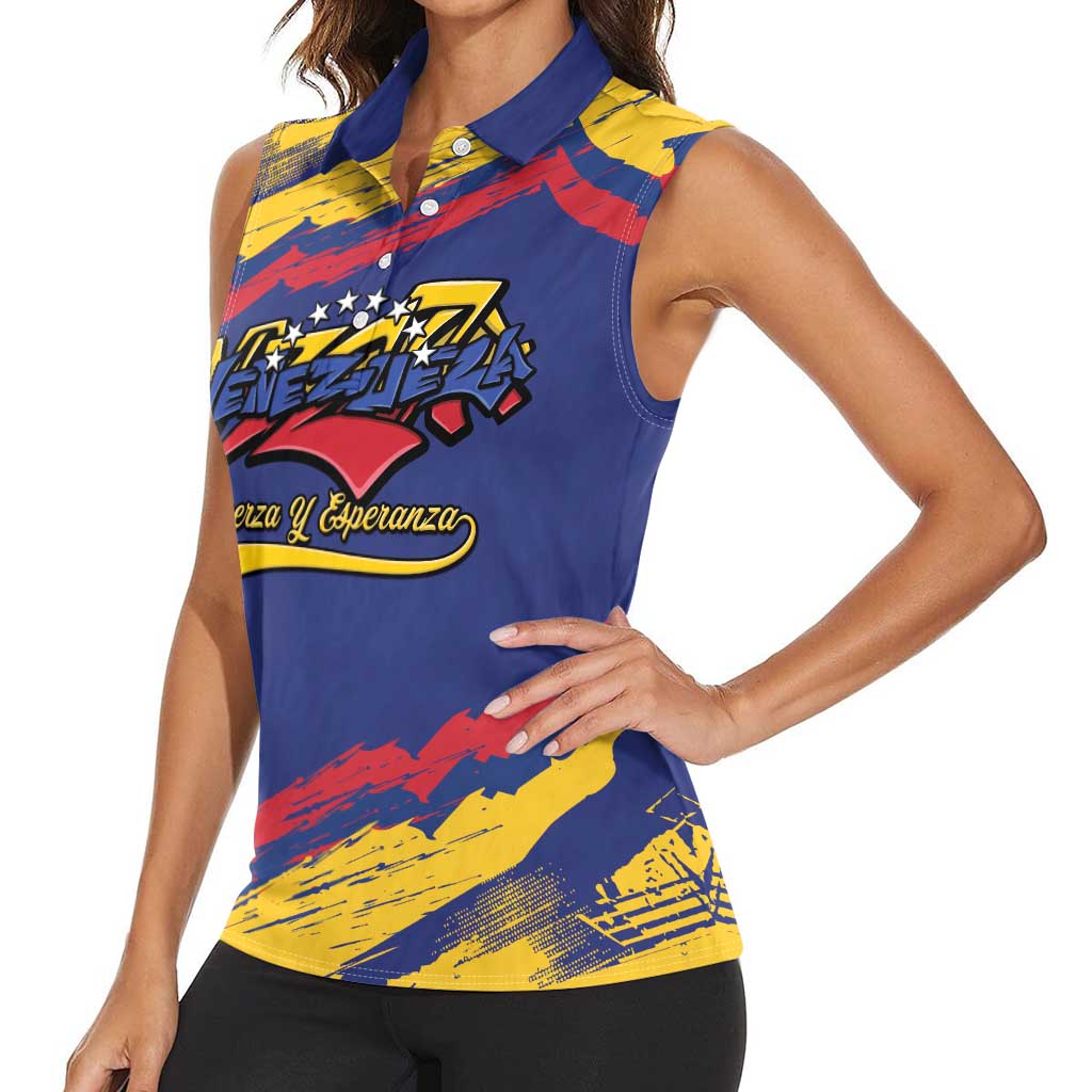 Venezuela Fuerza Y Esperanza Women Sleeveless Polo Shirt - Wonder Print Shop