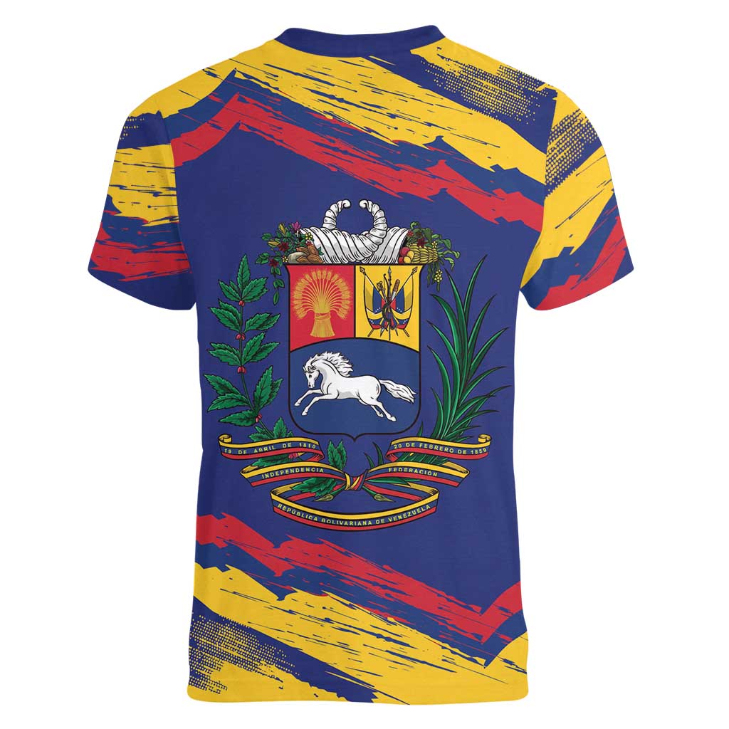 Venezuela Fuerza Y Esperanza Women V-Neck T-Shirt - Wonder Print Shop