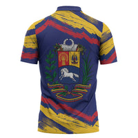 Venezuela Fuerza Y Esperanza Zipper Polo Shirt - Wonder Print Shop