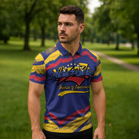 Venezuela Fuerza Y Esperanza Zipper Polo Shirt - Wonder Print Shop