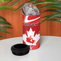 Personalized Beaver and Goose Happy Canada Day 4 in 1 Can Cooler Tumbler Est 1867 A Mari Usque Ad Mare