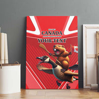Personalized Beaver and Goose Happy Canada Day Canvas Wall Art Est 1867 A Mari Usque Ad Mare