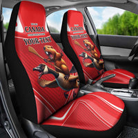 Personalized Beaver and Goose Happy Canada Day Car Seat Cover Est 1867 A Mari Usque Ad Mare