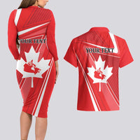 Personalized Beaver and Goose Happy Canada Day Couples Matching Long Sleeve Bodycon Dress and Hawaiian Shirt Est 1867 A Mari Usque Ad Mare