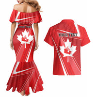 Personalized Beaver and Goose Happy Canada Day Couples Matching Mermaid Dress and Hawaiian Shirt Est 1867 A Mari Usque Ad Mare