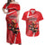 Personalized Beaver and Goose Happy Canada Day Couples Matching Off Shoulder Maxi Dress and Hawaiian Shirt Est 1867 A Mari Usque Ad Mare
