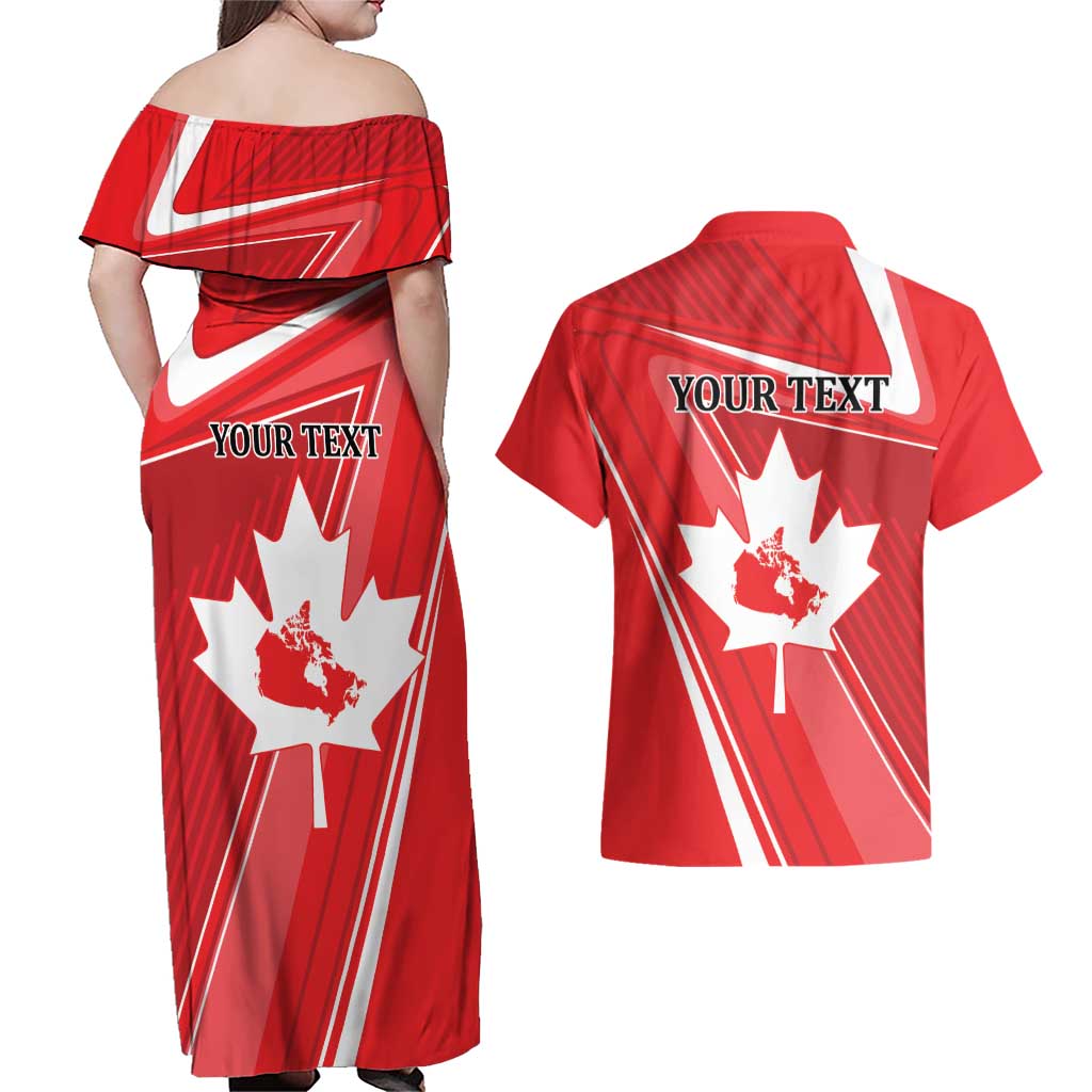 Personalized Beaver and Goose Happy Canada Day Couples Matching Off Shoulder Maxi Dress and Hawaiian Shirt Est 1867 A Mari Usque Ad Mare