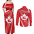 Personalized Beaver and Goose Happy Canada Day Couples Matching Off Shoulder Maxi Dress and Long Sleeve Button Shirt Est 1867 A Mari Usque Ad Mare