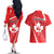 Personalized Beaver and Goose Happy Canada Day Couples Matching Off The Shoulder Long Sleeve Dress and Hawaiian Shirt Est 1867 A Mari Usque Ad Mare