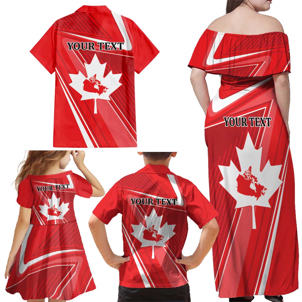 Personalized Beaver and Goose Happy Canada Day Family Matching Off Shoulder Maxi Dress and Hawaiian Shirt Est 1867 A Mari Usque Ad Mare