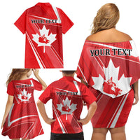 Personalized Beaver and Goose Happy Canada Day Family Matching Off Shoulder Short Dress and Hawaiian Shirt Est 1867 A Mari Usque Ad Mare