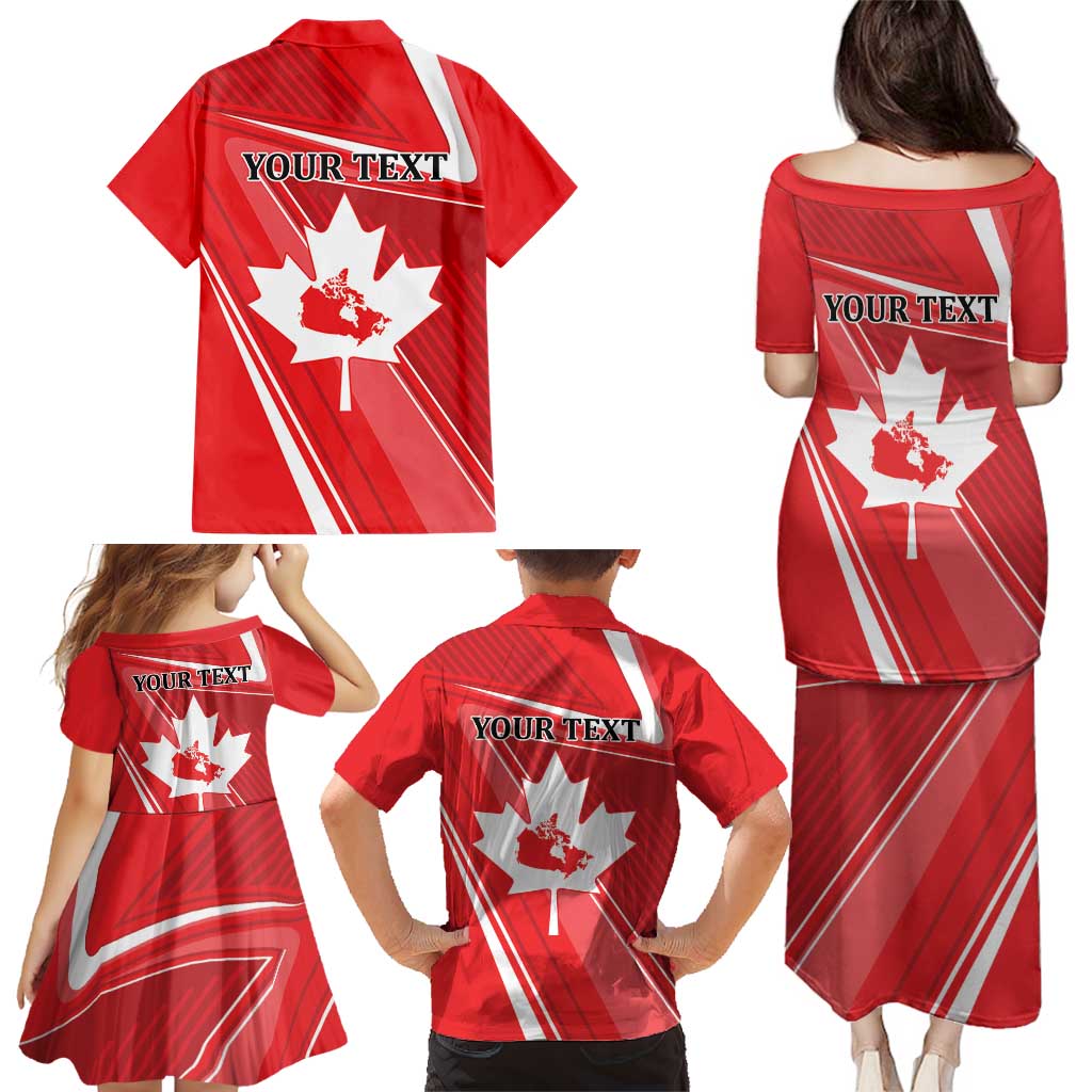 Personalized Beaver and Goose Happy Canada Day Family Matching Puletasi and Hawaiian Shirt Est 1867 A Mari Usque Ad Mare