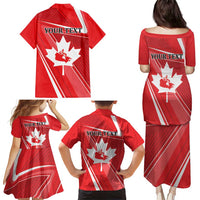 Personalized Beaver and Goose Happy Canada Day Family Matching Puletasi and Hawaiian Shirt Est 1867 A Mari Usque Ad Mare