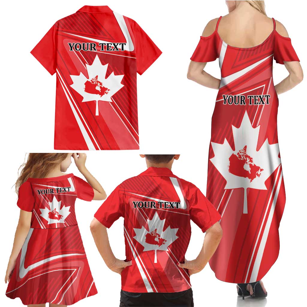 Personalized Beaver and Goose Happy Canada Day Family Matching Summer Maxi Dress and Hawaiian Shirt Est 1867 A Mari Usque Ad Mare