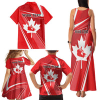 Personalized Beaver and Goose Happy Canada Day Family Matching Tank Maxi Dress and Hawaiian Shirt Est 1867 A Mari Usque Ad Mare
