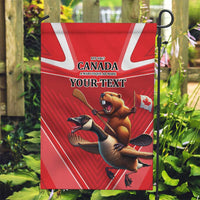 Personalized Beaver and Goose Happy Canada Day Garden Flag Est 1867 A Mari Usque Ad Mare