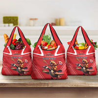 Personalized Beaver and Goose Happy Canada Day Grocery Bag Est 1867 A Mari Usque Ad Mare