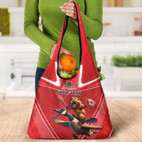 Personalized Beaver and Goose Happy Canada Day Grocery Bag Est 1867 A Mari Usque Ad Mare