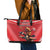 Personalized Beaver and Goose Happy Canada Day Leather Tote Bag Est 1867 A Mari Usque Ad Mare