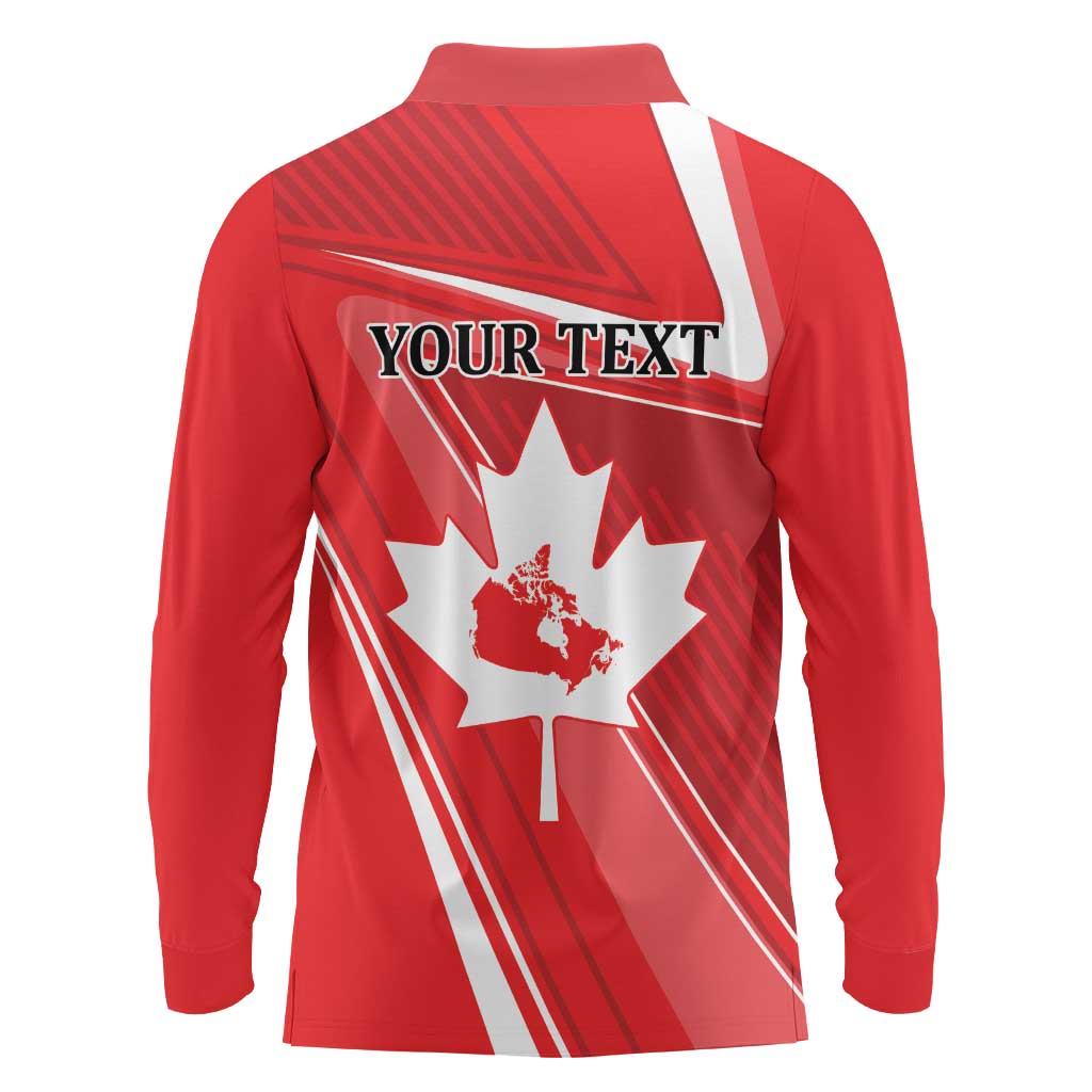 Personalized Beaver and Goose Happy Canada Day Long Sleeve Polo Shirt Est 1867 A Mari Usque Ad Mare