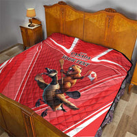 Personalized Beaver and Goose Happy Canada Day Quilt Est 1867 A Mari Usque Ad Mare