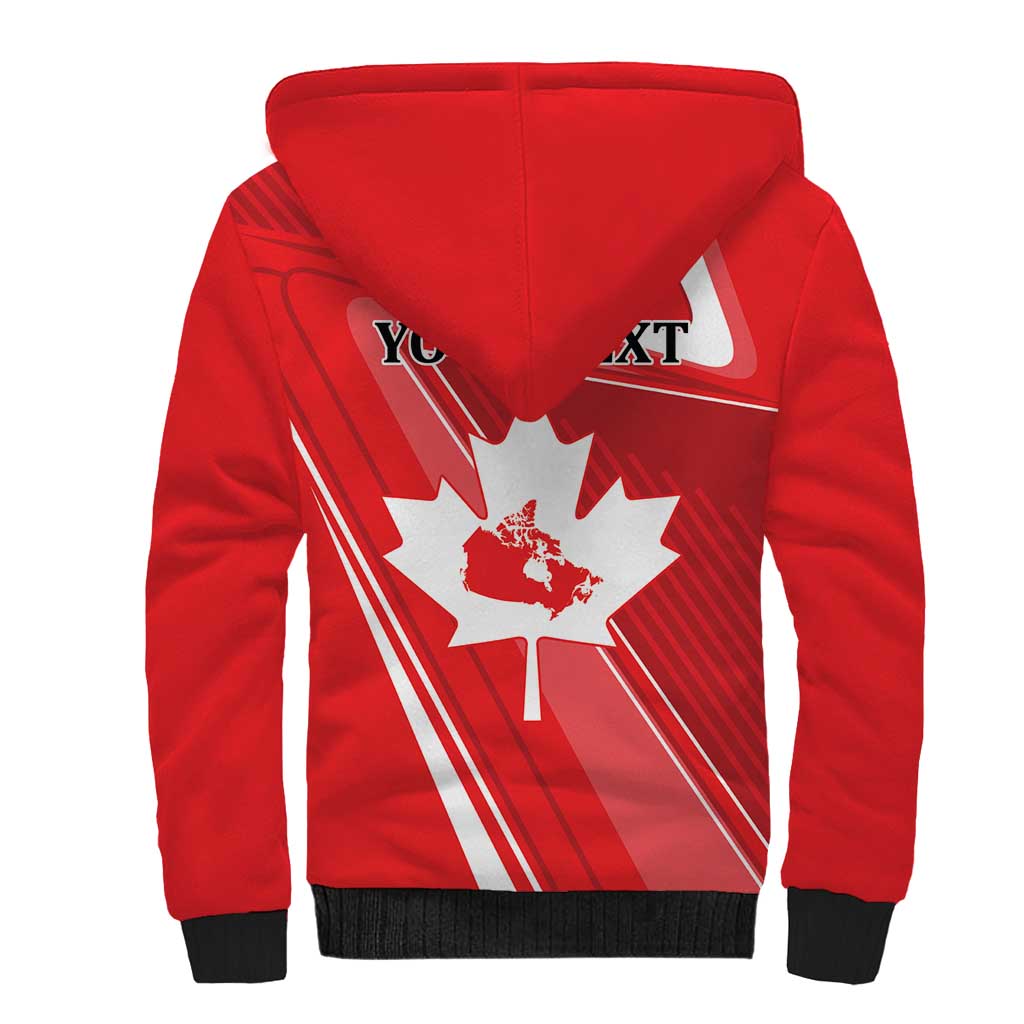Personalized Beaver and Goose Happy Canada Day Sherpa Hoodie Est 1867 A Mari Usque Ad Mare