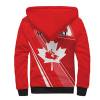 Personalized Beaver and Goose Happy Canada Day Sherpa Hoodie Est 1867 A Mari Usque Ad Mare
