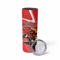 Personalized Beaver and Goose Happy Canada Day Skinny Tumbler Est 1867 A Mari Usque Ad Mare
