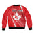 Personalized Beaver and Goose Happy Canada Day Sleeve Zip Bomber Jacket Est 1867 A Mari Usque Ad Mare