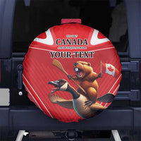 Personalized Beaver and Goose Happy Canada Day Spare Tire Cover Est 1867 A Mari Usque Ad Mare