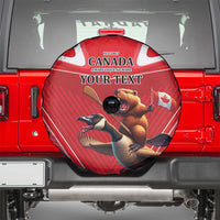 Personalized Beaver and Goose Happy Canada Day Spare Tire Cover Est 1867 A Mari Usque Ad Mare