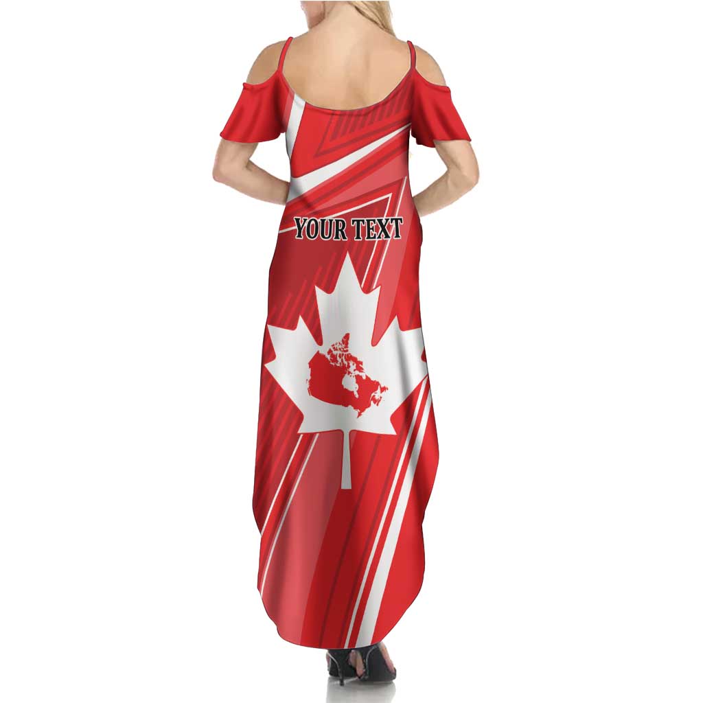 Personalized Beaver and Goose Happy Canada Day Summer Maxi Dress Est 1867 A Mari Usque Ad Mare