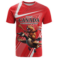 Personalized Beaver and Goose Happy Canada Day T Shirt Est 1867 A Mari Usque Ad Mare