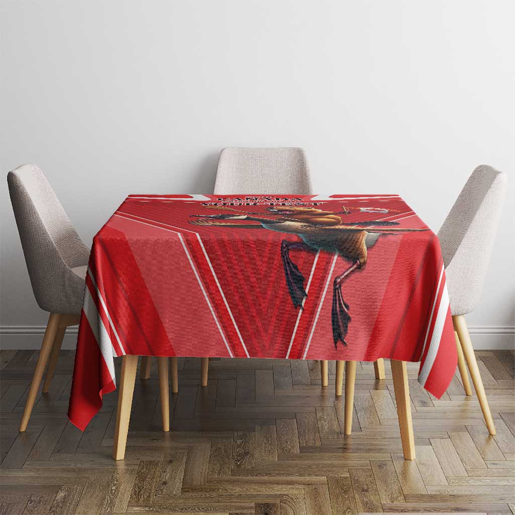 Personalized Beaver and Goose Happy Canada Day Tablecloth Est 1867 A Mari Usque Ad Mare