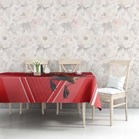 Personalized Beaver and Goose Happy Canada Day Tablecloth Est 1867 A Mari Usque Ad Mare