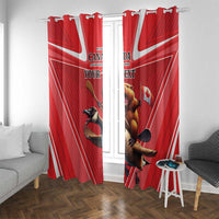 Personalized Beaver and Goose Happy Canada Day Window Curtain Est 1867 A Mari Usque Ad Mare