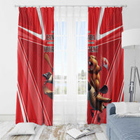 Personalized Beaver and Goose Happy Canada Day Window Curtain Est 1867 A Mari Usque Ad Mare