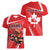 Personalized Beaver and Goose Happy Canada Day Women V-Neck T-Shirt Est 1867 A Mari Usque Ad Mare