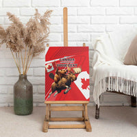 Personalized Beaver and Moose Happy Canada Day Canvas Wall Art Est 1867 A Mari Usque Ad Mare