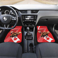 Personalized Beaver and Moose Happy Canada Day Car Mats Est 1867 A Mari Usque Ad Mare
