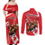 Personalized Beaver and Moose Happy Canada Day Couples Matching Off Shoulder Maxi Dress and Long Sleeve Button Shirt Est 1867 A Mari Usque Ad Mare